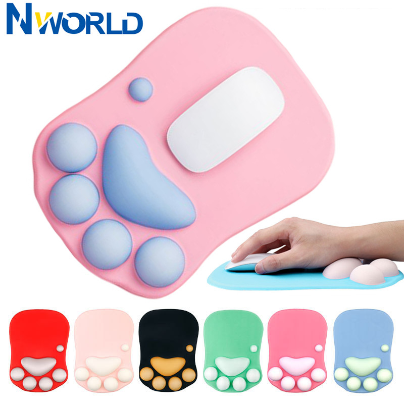 Home Office For Mac - Cute Ergonomic Cat Paw Mouse Pad