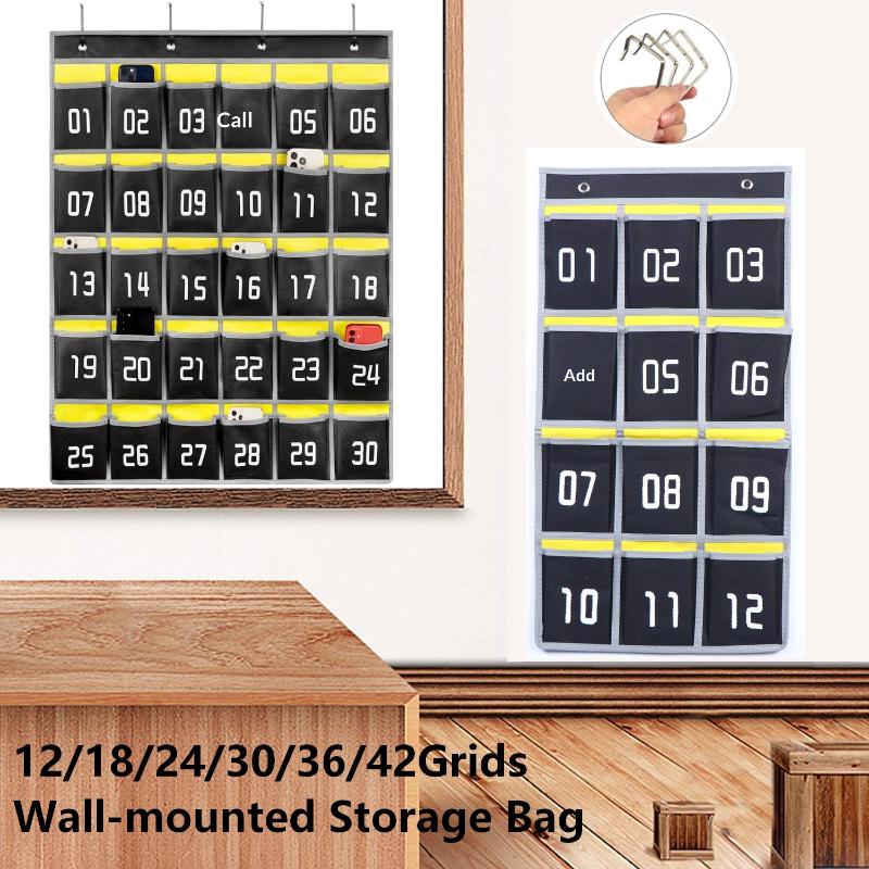 Home Office Phone Number - ㈅Wall Mounted Numbered Storage Hanging Bag