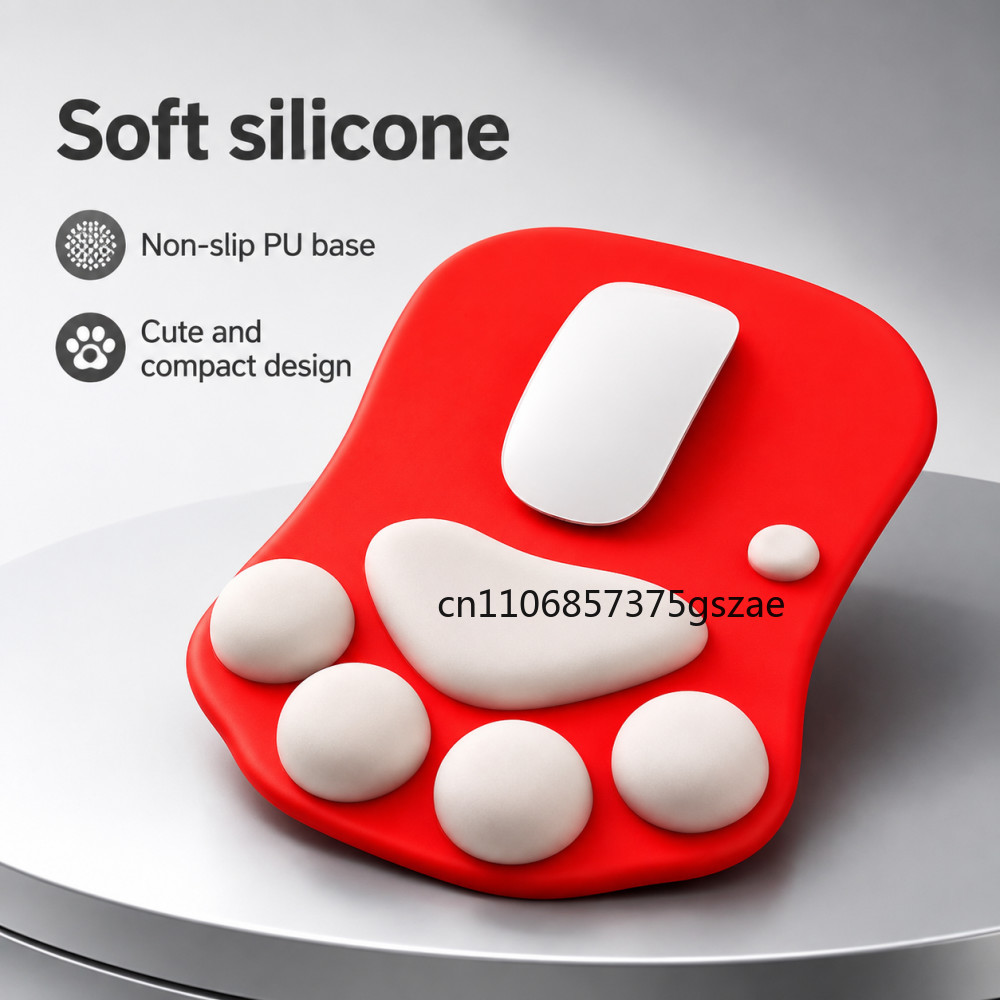 Home Office For Mac - Cute 3D Cat Paw Mouse Pad