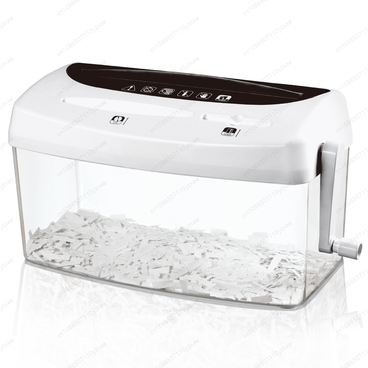 Home Office Paper Shredder - Manual Hand Crank Paper Shredder, Portable
