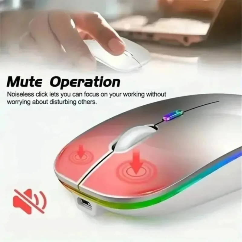 Silent Click RGB Wireless Mous - Home Office For Mac ulasan dan harga