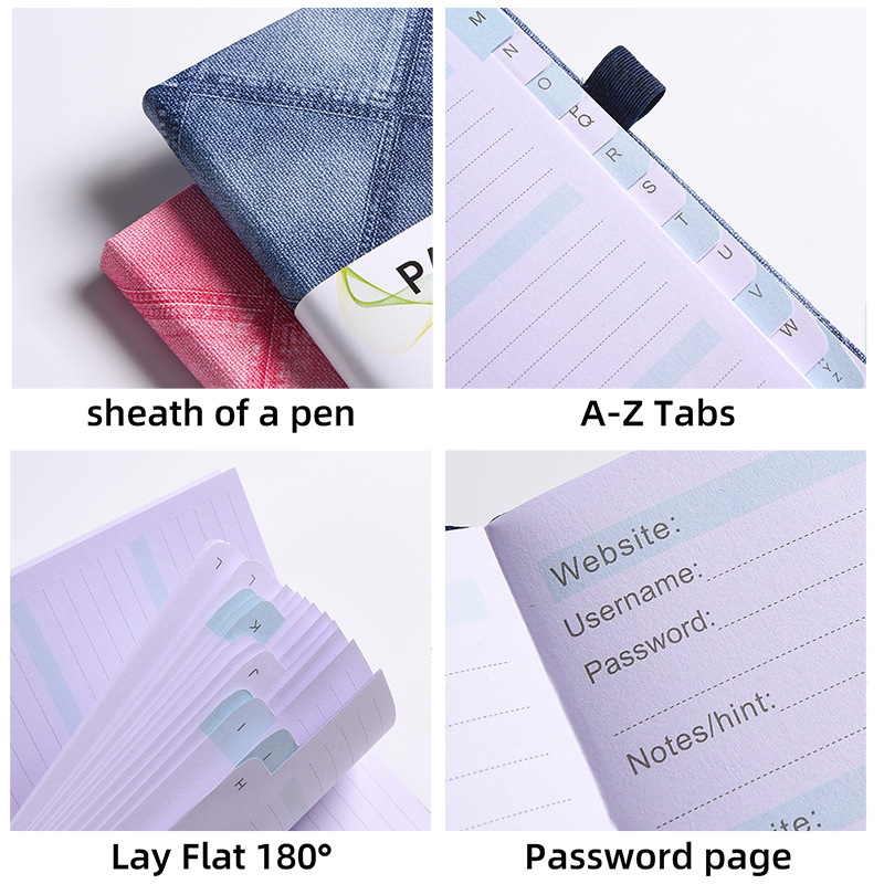 B6 Denim Texture Password Book - Home Office Phone Number ulasan dan harga