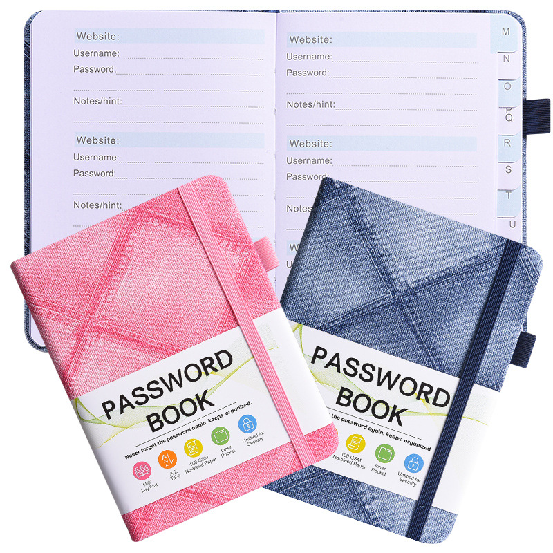 B6 Denim Texture Password Book - Home Office Phone Number ulasan dan harga