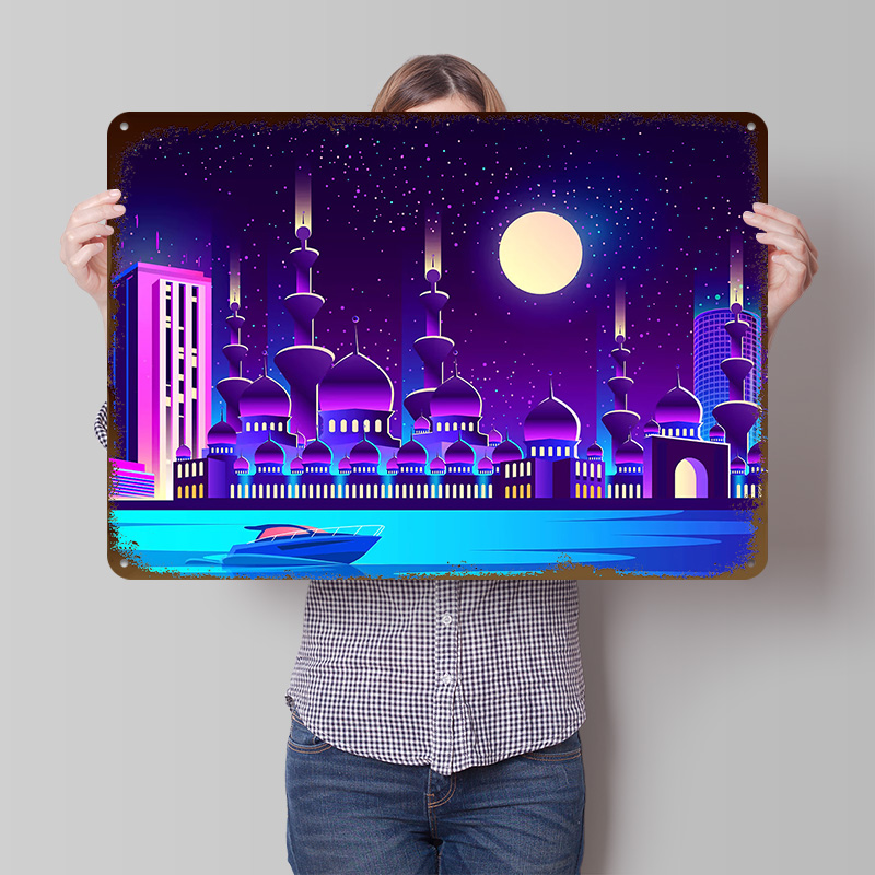 Synthwave Neon City Dubai Meta - Home Office Dubai ulasan dan harga