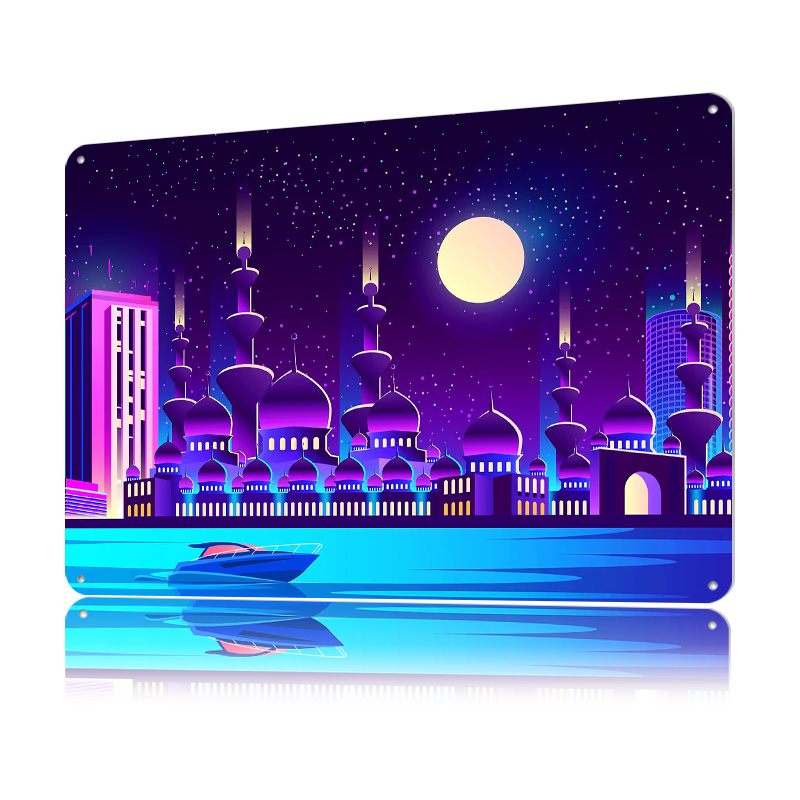 Synthwave Neon City Dubai Meta - Home Office Dubai ulasan dan harga