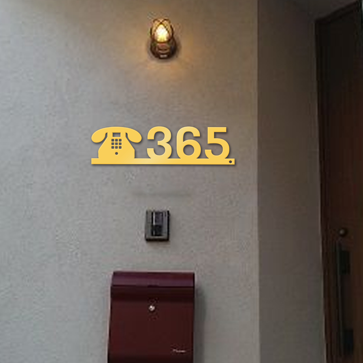 1Pc Custom phone Metal Street  - Home Office Phone Number ulasan dan harga