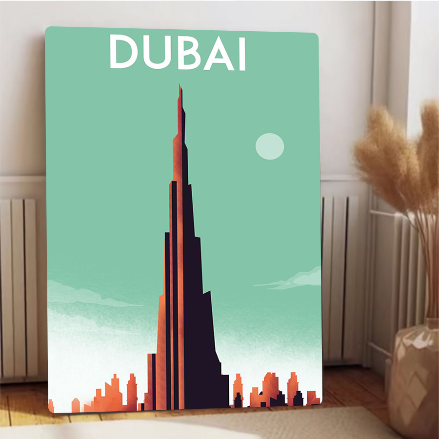 Dubai Skyline Metal Wall Art B - Home Office Dubai ulasan dan harga