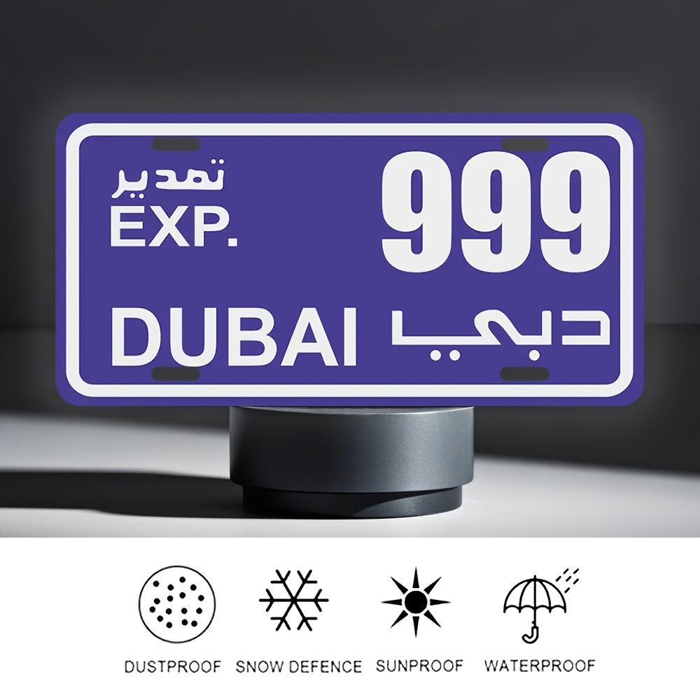 Vintage Dubai License Plate Me - Home Office Dubai ulasan dan harga