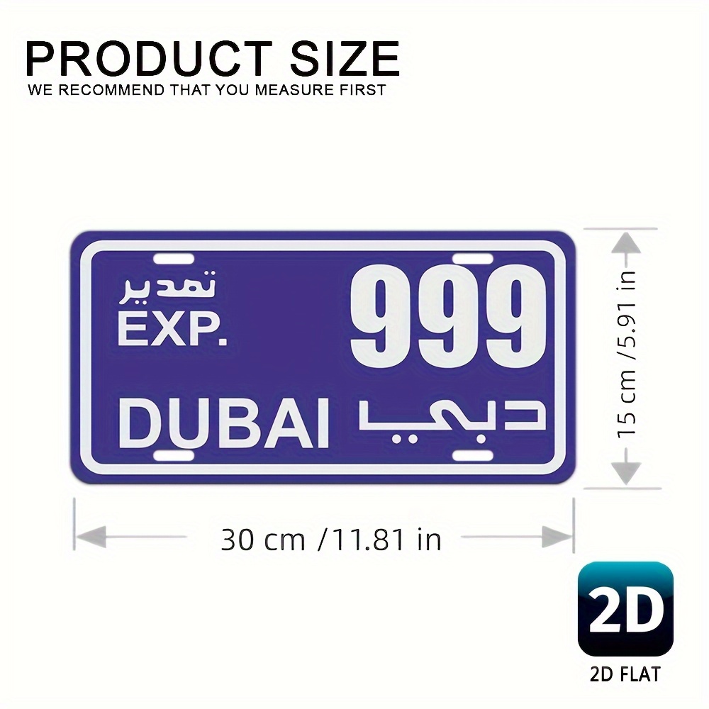 Vintage Dubai License Plate Me - Home Office Dubai ulasan dan harga